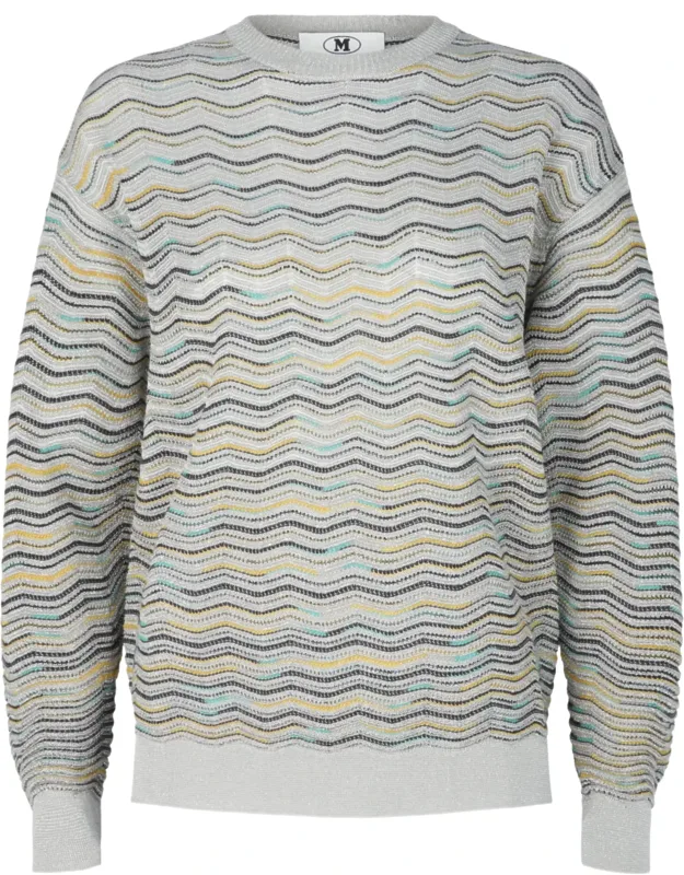Metallic Crochet-knit Sweatshirt