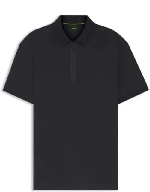 Framed-zip Polo Shirt