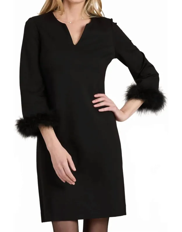 Ponte Feather Dress