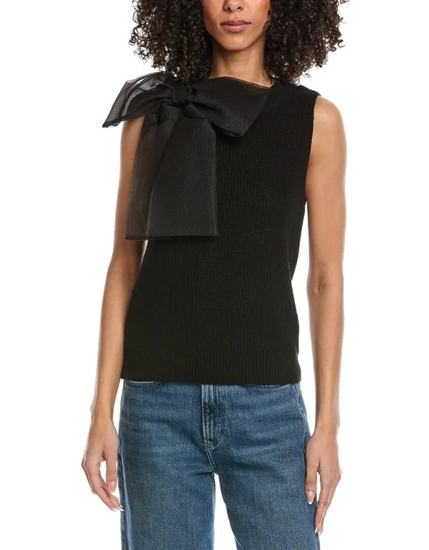 Organza Bow Sweater Vest