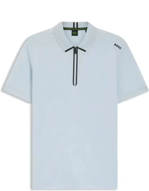 Framed-zip Polo Shirt