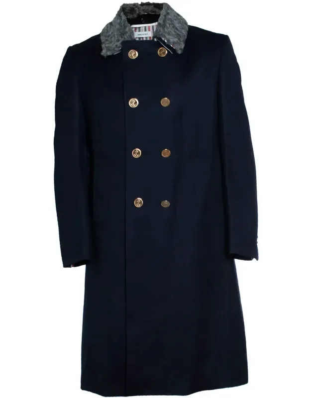 Fu Pin Tuck Cavalry Twill Chesterfield Coat