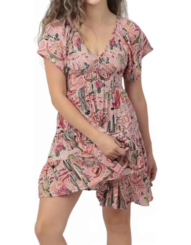 Ophelia Short Sleeve Smocked Dress