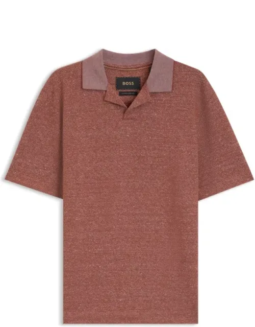Johnny-collar Polo Shirt