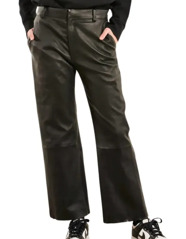 Leather Cropped Trousers