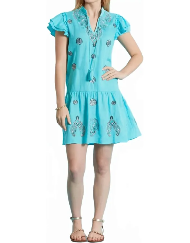 Aimee Embroidery Linen Dress