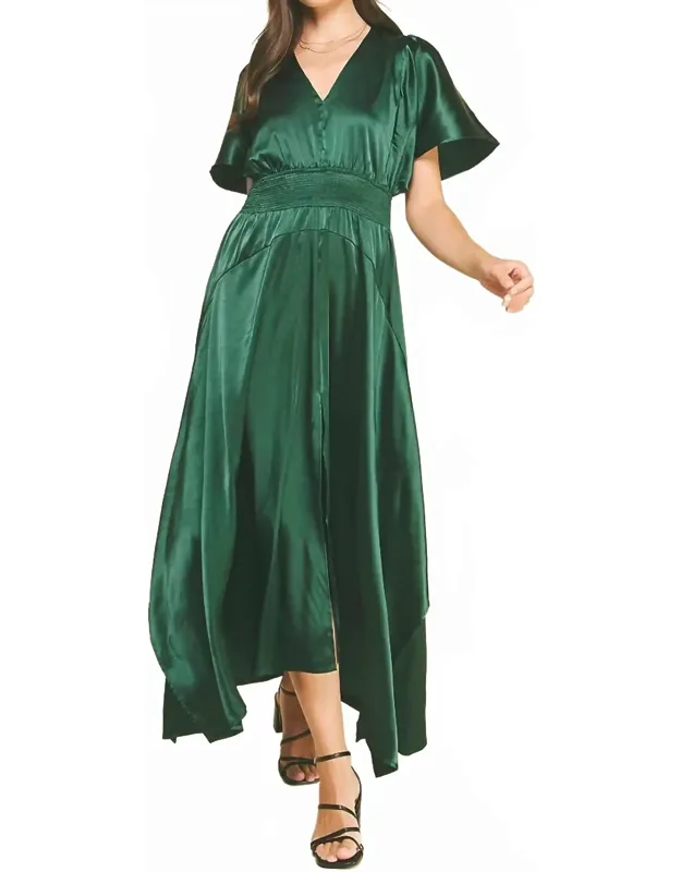 Chiffon Slit Detailed Maxi Dress
