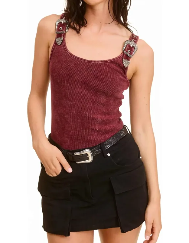 Western Belt Trim Tank Top
