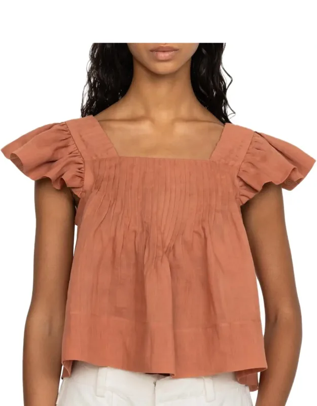 Ramie And Poly Satin Tank Top