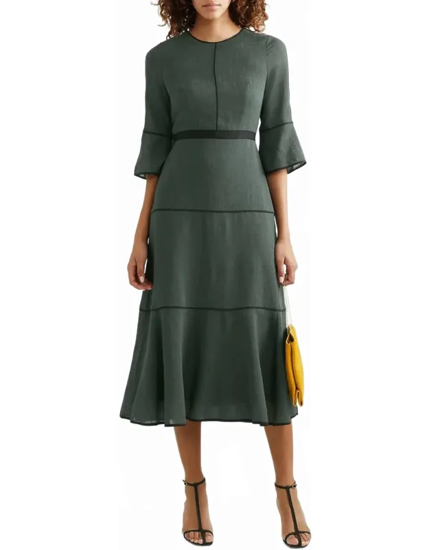 Tiered A-line Maxi Dress