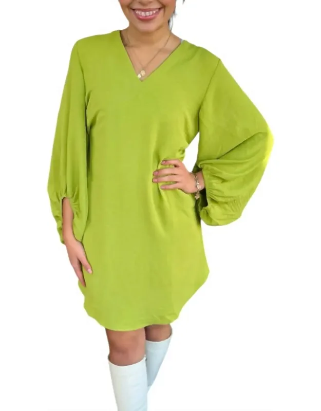 Deep V-neck Dress