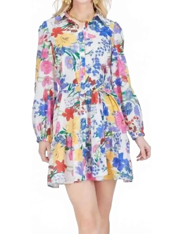 Ruffled Hem Shirt Dress