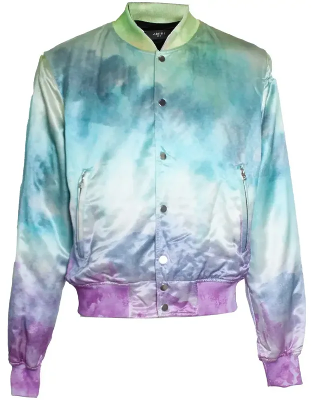 Silk Watercolour Bomber Jacket