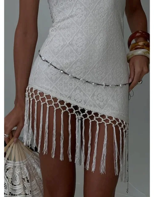 Delle Pearl Detail Wrap Belt