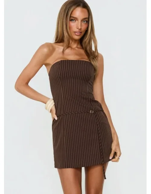 Mikena Strapless Belt Mini Dress