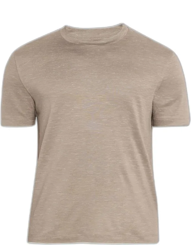Heathered Cotton Crewneck T-shirt