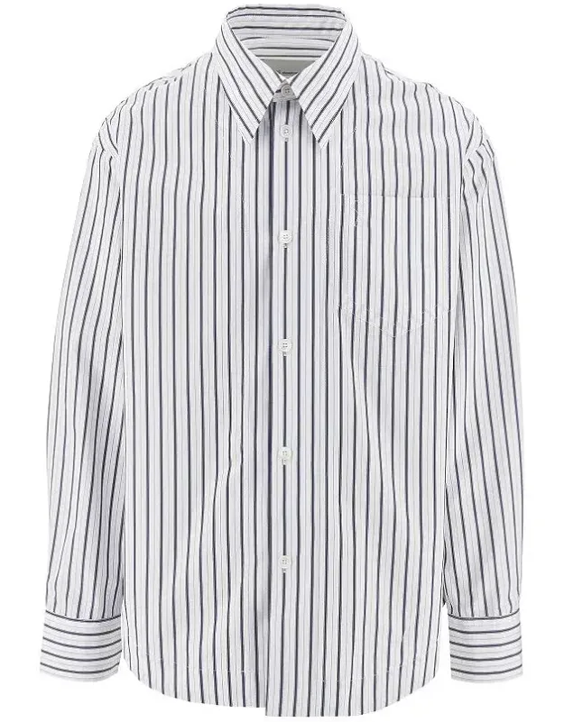 Striped Poplin Loose Fit Shirt