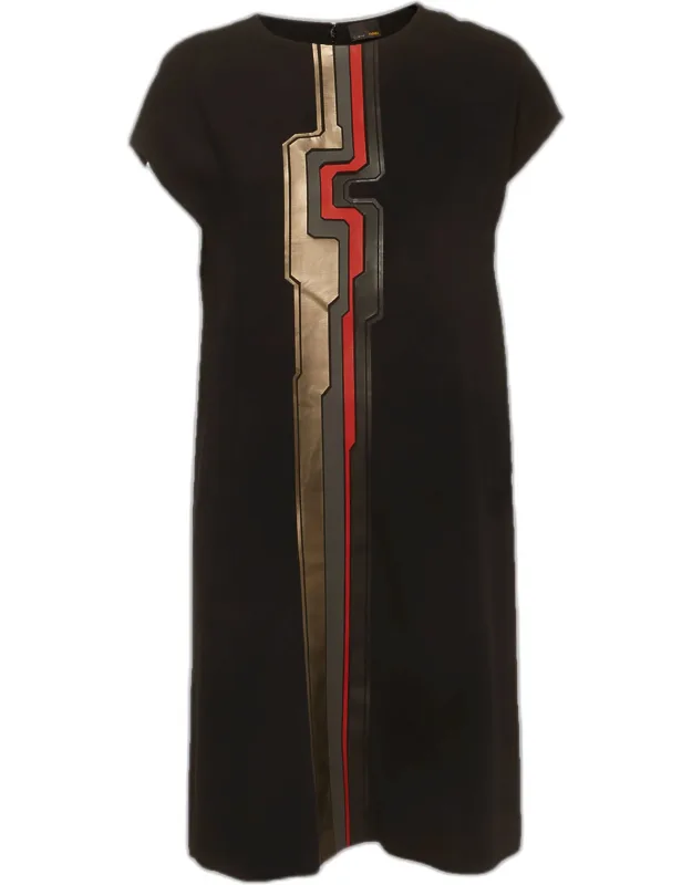 Graphic Print Crepe Sheath Mini Dress