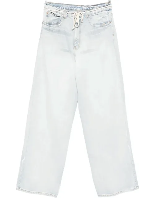 Bleached Drawstring Jeans