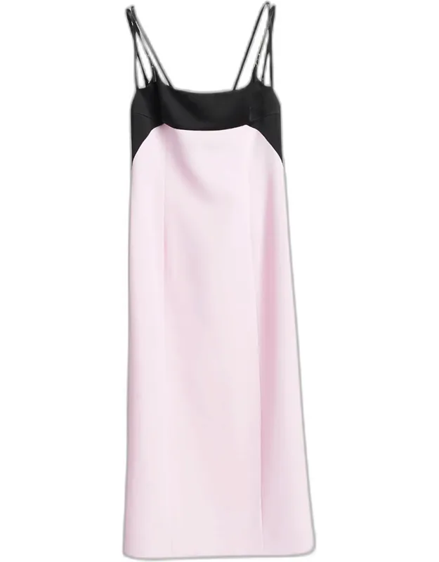 Silk Crepe Midi Dress
