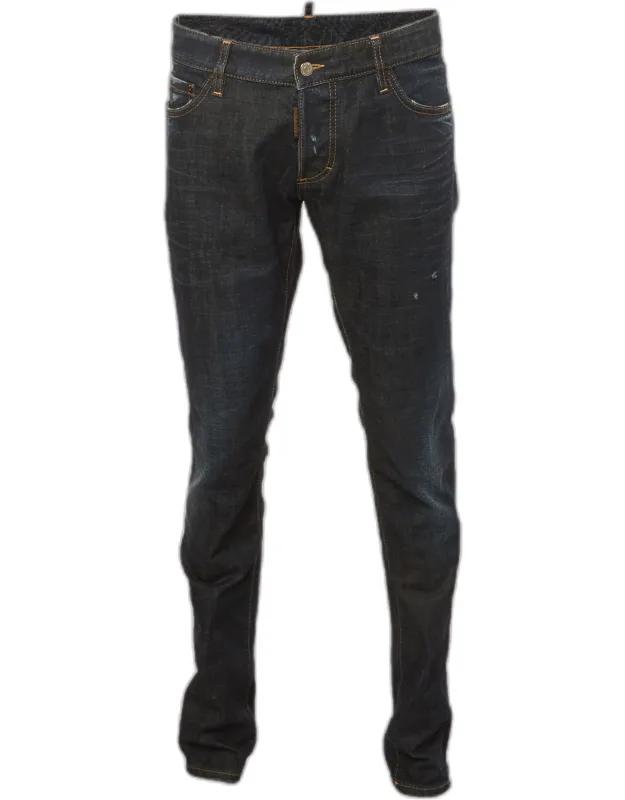 Distressed Denim Slim Fit Jeans