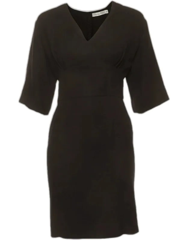 Crepe V-neck Mini Dress