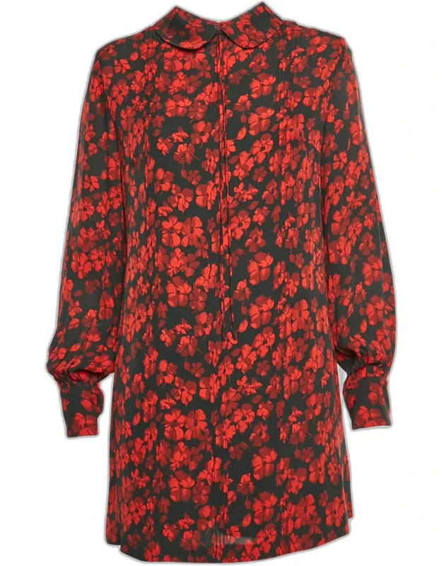 Floral Print Long Sleeve Mini Dress