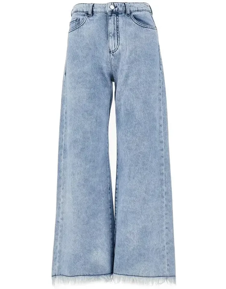 Frayed Denim Pants