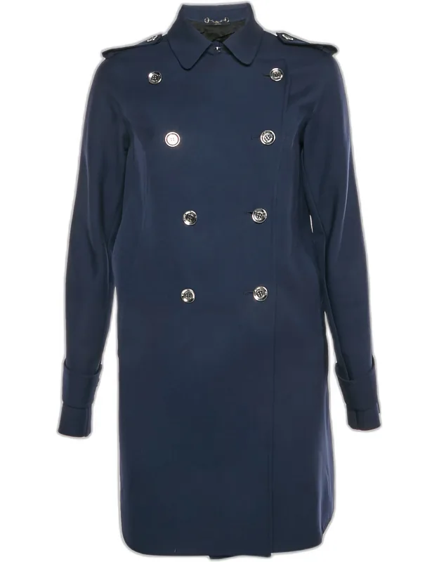 Wool Blend Double Breasted Coat