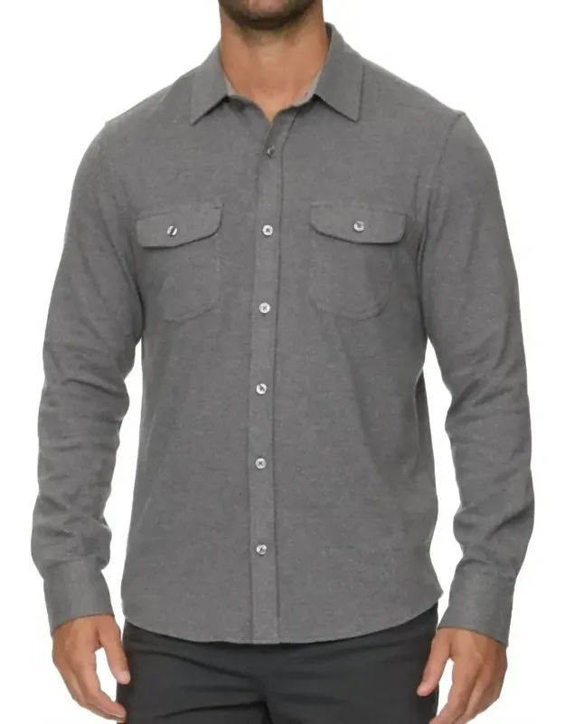 Stretch Solid Knit Shirt