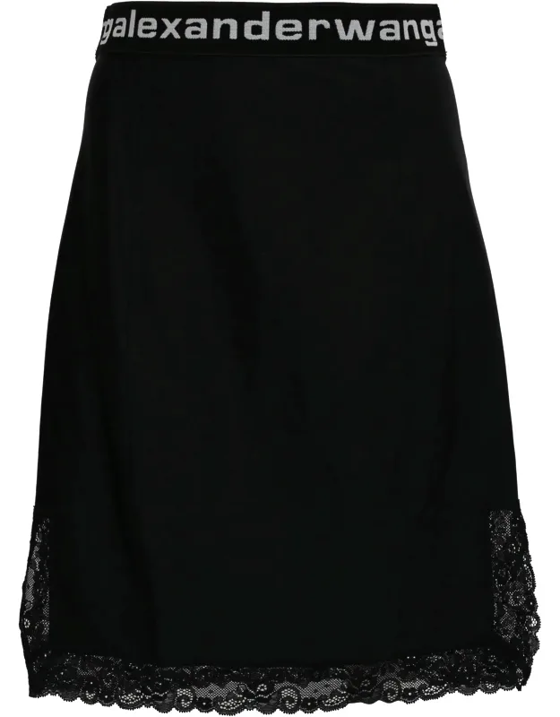 Lace Trimmed Skirt