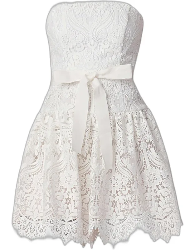 Ester Strapless Guipure Lace Mini Dress