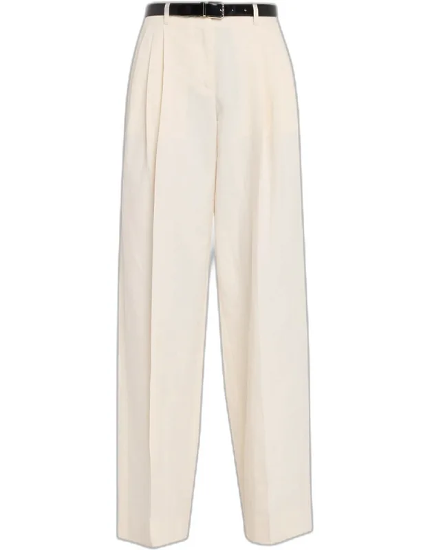 Rustic Cotton-linen Canvas Straight-leg Pants