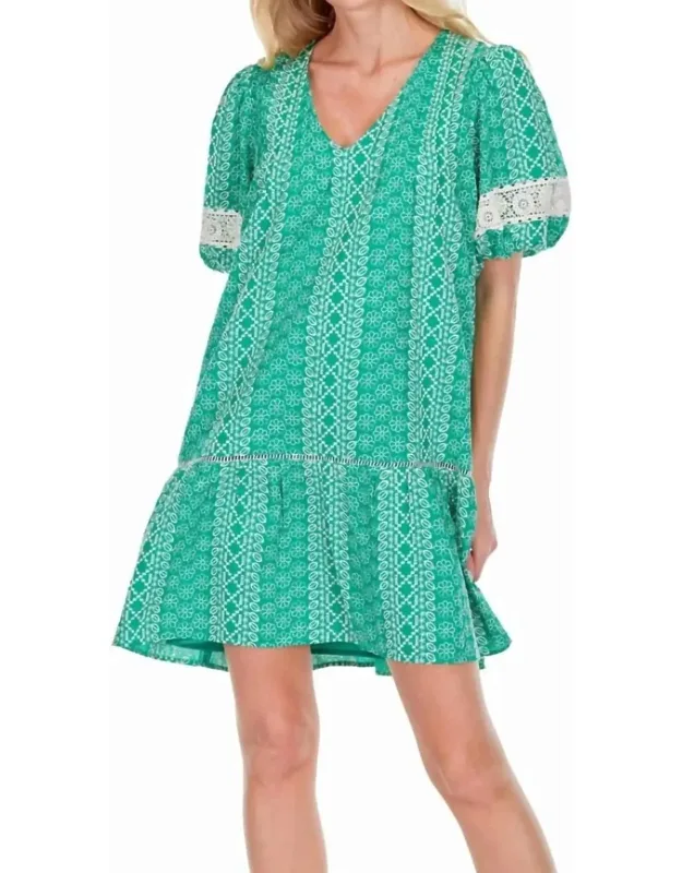 Stripe Eyelet Dress