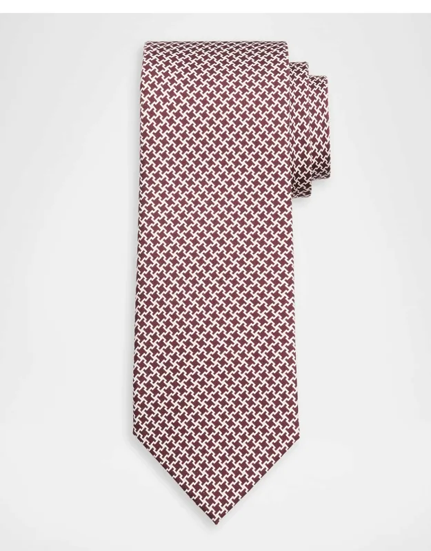 Geometric-print Silk Tie