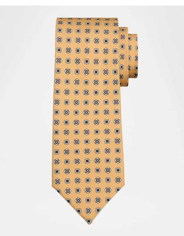 Geometric Floral Silk Tie