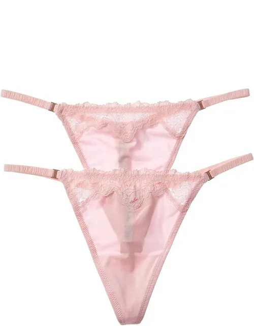 2pk Lace Allure Micro Thongs