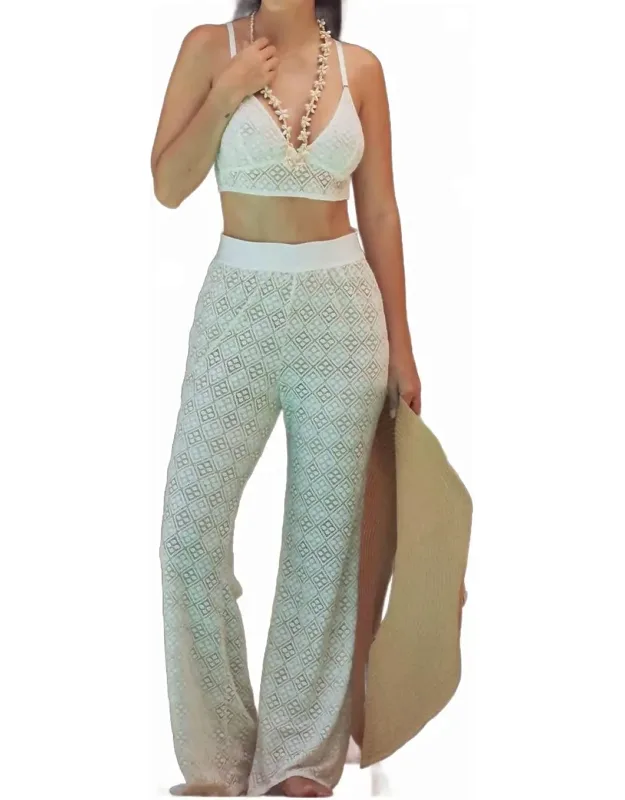 Geo Lace Flare Pants