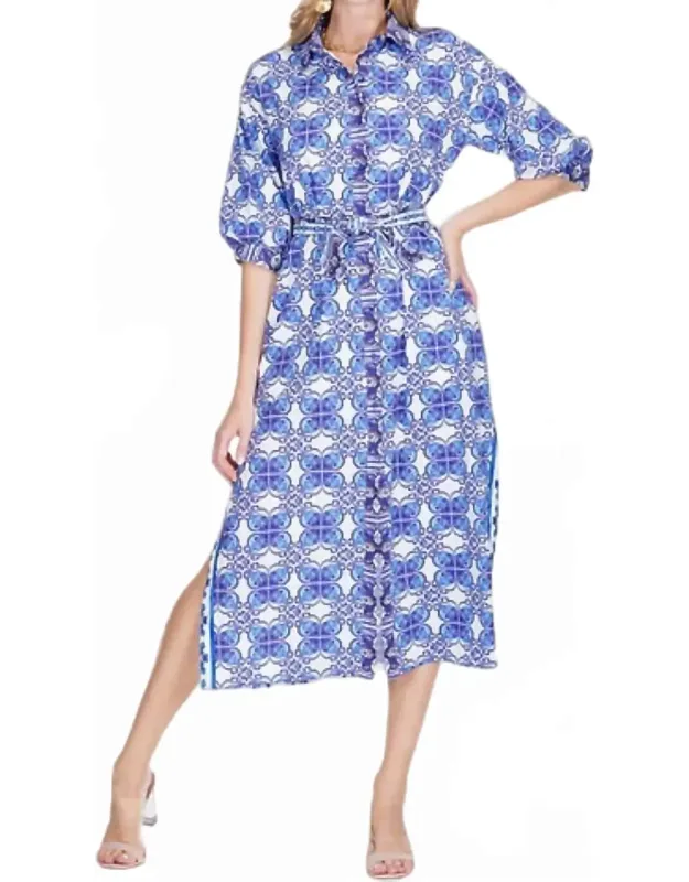 Damask Shirt Dress