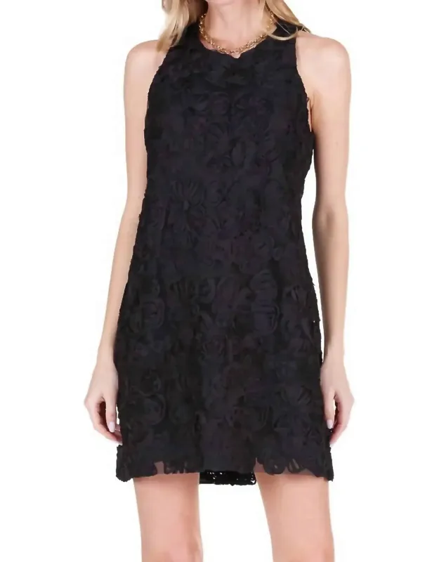 Soutache Sleeveless Mini Dress