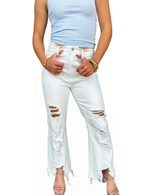 Distressed Crop Jeans