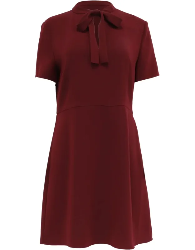 Tie-neck Mini Dress