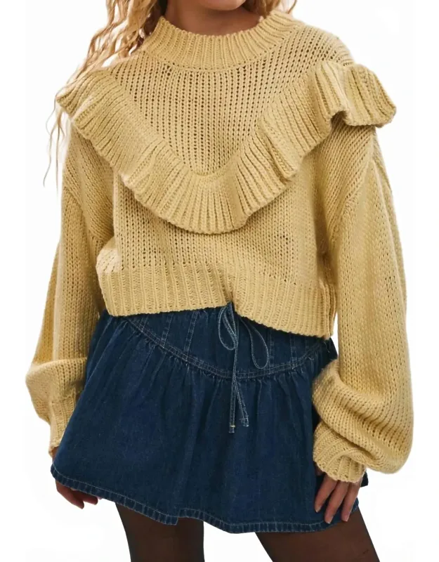 Ruffle Detail Sweater