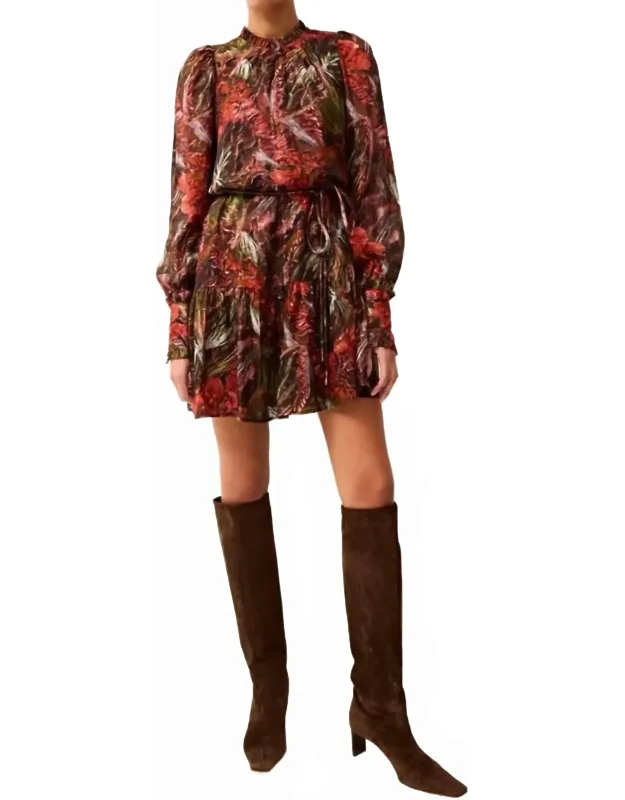 Irena Mini Dress - Long Sleeve, Floral Print