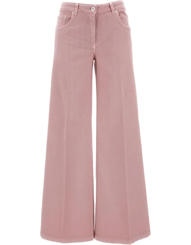 High-waist Cropped Wide-leg Pants