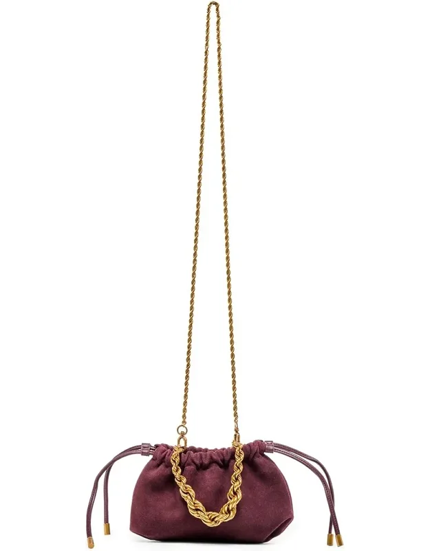 Cleo Mini Suede Drawstring Bag