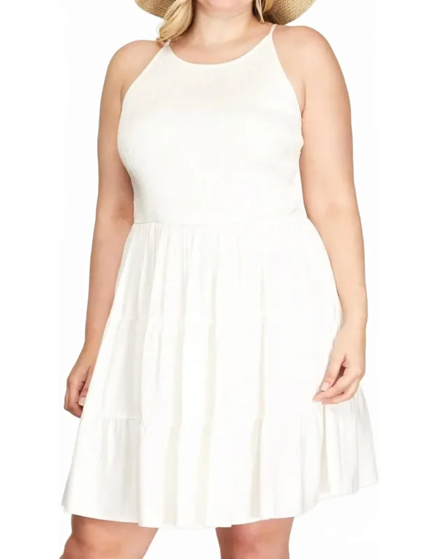 Daffodil Cami Smocked Woven Tiered Dress