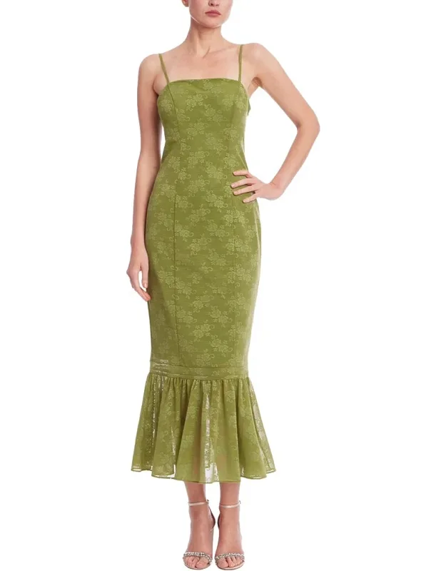 Tank Pencil Ruffle Hem Dress
