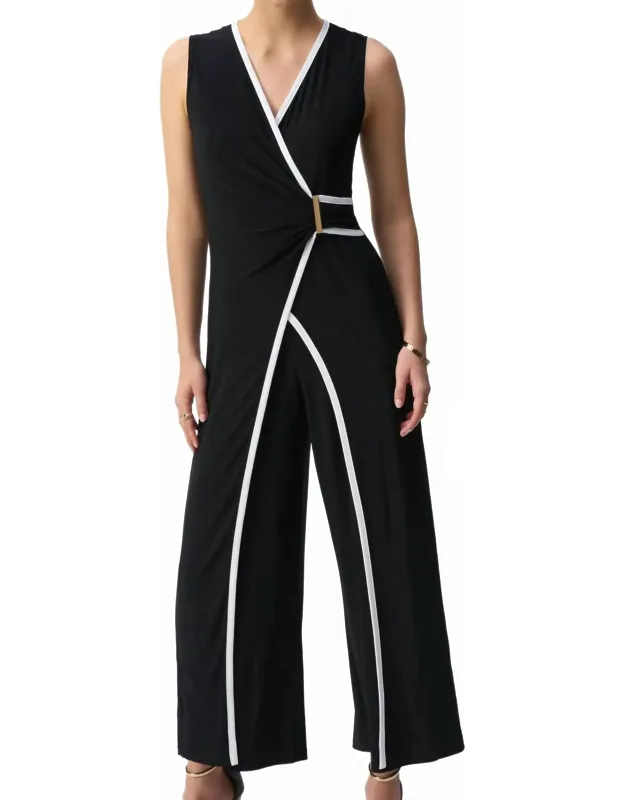 Silky Sleeveless Culotte Jumpsuit