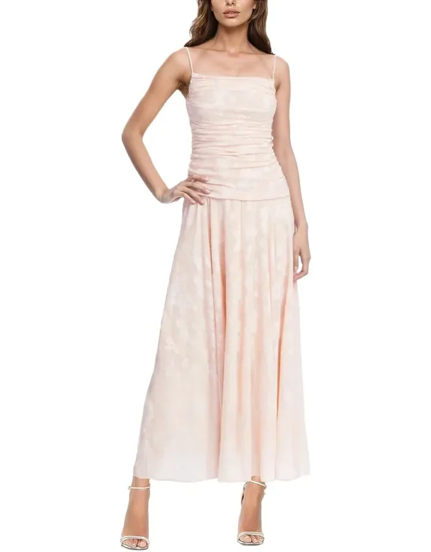 Cowl Bodice Midi Dress